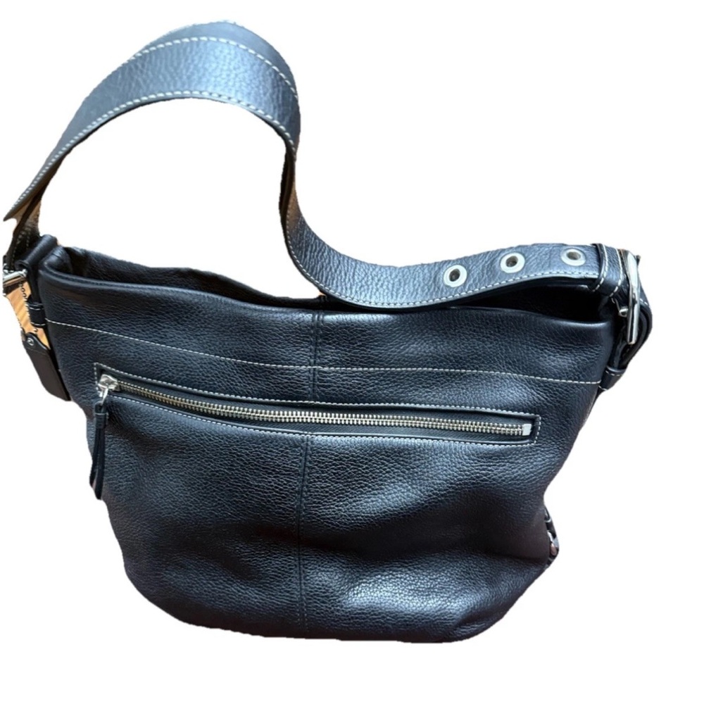Coach Medium Black Leather Shoulder Bag